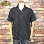 UNIVERD72 ユニバード72 KASURI S/S OPEN SHIRT カスリ柄半袖オープンシャツ BLACK 41236 ロカビリー ロックンロールファッション BLACK 41236