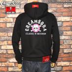 CREAM SODA クリームソーダ アーチロゴジップパーカーBLACK PD25SP-03BLACK  ロカビリー ロックンロール　原宿キャットストリート