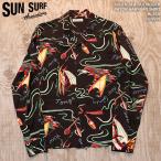 ショッピングサーフ SUN SURF サンサーフ SOUTH SEA OUTRIGGER RAYON HAWAIIAN SHIRT レーヨンハワイアンシャツ BLACK SS39205 ジョンメイグス・デザイン EARLY 1950’S