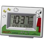 電波時計 目覚し時計 スヌーピーR187 8RZ187-M03 カレンダー 温度 湿度 キャラクター デジタル 子供