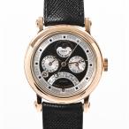 フランクミュラー ラウンド レトログラード パーペチュアル カレンダー 腕時計 7000QPA  シルバー・ブラック メンズ