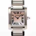 カルティエ タンクフランセーズSM 腕時計 W51028Q3  ピンクシェル レディース 中古A品