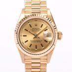 ロレックス デイトジャスト 腕時計 69178 L番 イエロー レディース 中古A品