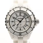 シャネル J12 33mm 腕時計 H0968  ホワイト レディース 中古A品