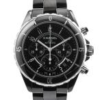 シャネル J12 クロノグラフ 41mm 腕時計 H0940 ブラック メンズ 中古A品