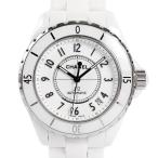 シャネル J12 38mm 腕時計 H0970 ホワイト メンズ 中古A品
