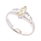 ダイヤ リング ダイヤ0.73/0.4ct 20号 5.8g レディース 中古A品