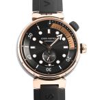 ルイヴィトン タンブール ストリート ダイバー ブラックブレイズ 腕時計 QA123A  ブラック メンズ 中古A品