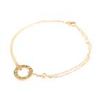 カルティエ ラブサークル ブレスレット  チェーン長さ(留め具含):約18cm/幅最大:約12.5mm B6038300 レディース 中古A品