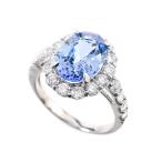 サファイア リング  サファイア3.62ct ダイヤ1.25ct 11号 6.0g レディース 中古A品