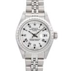ロレックス オイスターパーペチュアルデイト 腕時計 69240 T番 ホワイトプリントローマン レディース 中古A品