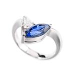 サファイア リング  サファイア1.62ct ダイヤ0.4ct 12号 7.0g レディース 中古A品