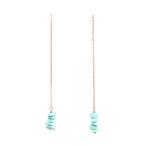 アガット トルコ石 ピアス ピアス  チャーム:約W5xH60mm  レディース 中古A品