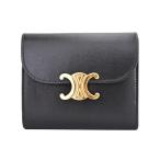 セリーヌ スモールフラップウォレット ミディアムウォレット  10D783 ブラック レディース  中古AB品