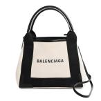バレンシアガ ネイビーカバスXS ハンドバッグ  390346 ホワイト/ブラック レディース  中古AB品