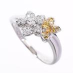 イエローダイヤ リング  イエローダイヤ0.12ct ダイヤ0.19ct 16号 4.7g レディース 中古A品