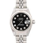 ロレックス デイトジャスト 腕時計 79174G Y番 ブラック レディース 中古A品