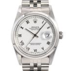 ロレックス デイトジャスト 腕時計 16200 U番 ホワイトスモールローマン メンズ 中古A品