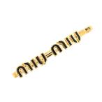 ミュウミュウ エナメルメタルヘアクリップ 他小物  5IF146 ブラック レディース  中古A品