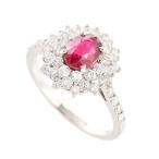 ビルマ産 ピジョンブラッド  ルビー1.03ct ダイヤ0.81ct 12号 4.4g レディース 中古A品