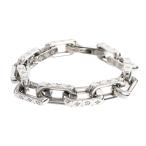 ショッピングモノグラム ルイヴィトン チェーンモノグラム ブレスレット  M00308 シルバー メンズ  中古A品