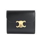 ショッピングセリーヌ セリーヌ スモールフラップウォレット 二つ折財布  10D783 ブラック レディース  中古SA品