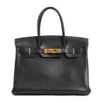 エルメス バーキン30 ハンドバッグ   ブラック レディース I□ 2005年 中古AB品