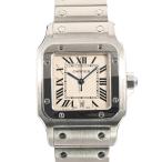 カルティエ サントスガルベ LM 腕時計 W20060D6  ホワイト メンズ 中古A品