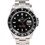 ロレックス GMTマスター2 腕時計 16710BK/BK Z番 ブラック メンズ 中古A品