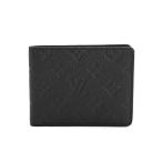 ルイヴィトン ポルトフォイユミュルティプル 二つ折財布  M82072 ブラック メンズ  中古SA品