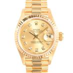 ショッピングロレックス ロレックス デイトジャスト 腕時計 69178G T番 イエロー レディース 中古A品