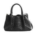 ショッピングヴェネタ ボッテガヴェネタ スモールピナコテーカ ハンドバッグ  819004 ブラック レディース  中古AB品