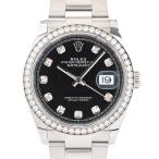 ロレックス デイトジャスト36 腕時計 126284RBR/OYS ランダム品番 ブラック メンズ 中古A品