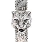 グッチ ル マルシェ メルヴェイユ コレクション キャットタイガー バングル 腕時計 146.5  ブラックシェル レディース