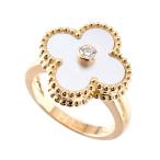 ヴァンクリーフアーペル ヴィンテージアルハンブラ リング  #48 VCARA41100 レディース 中古A品