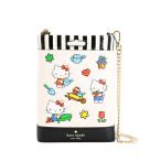 ケイトスペード ステッカーフォンクロスボディ ショルダーバッグ  KK224 ホワイト/ブラック レディース  中古SA品