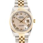 ロレックス デイトジャスト 腕時計 16233NR S番 ホワイトシェル メンズ 中古A品