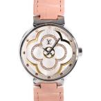 ルイヴィトン タンブール ムーン ディヴァイン 腕時計 QA019Z  ホワイトシェル レディース 中古A品