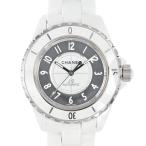 シャネル J12 ミラー 38mm 腕時計 H4862  ホワイト メンズ 中古A品
