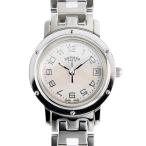 エルメス クリッパー ナクレ 腕時計 CL4.210  ホワイトシェル レディース 中古A品