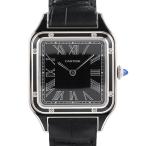 カルティエ サントスデュモンSM ブラックラッカー 腕時計 WSSA0046  ブラック メンズ 中古SA品