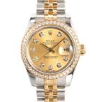 ロレックス デイトジャスト 腕時計 179383G ランダム品番 イエロー レディース 中古A品