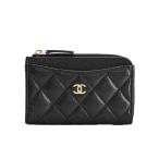  Chanel Classic Zip футляр для карточек футляр для карточек AP3179 черный женский б/у A товар 