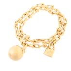 ティファニー ハードウェア スモールラップ ブレスレット  チェーン長さ(留め具含):約17cm/チャーム:最大約W20xH20mm