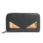 フェンディ モンスターオーガナイザーウォレット 長財布  7M0275-SQP ブラック ユニセックス  中古AB品