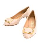 フェラガモ パンプス 靴   ピンクベージュ レディース 中古A品