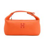 エルメス ブリッドアブラックPM ポーチ   オレンジ レディース  中古A品