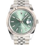 ロレックス デイトジャスト41 腕時計 126334/J ランダム品番 グリーン メンズ 中古SA品
