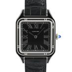 カルティエ サントスデュモンLM 腕時計 WSSA0046  ブラック メンズ 中古A品