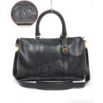 シャネル CHANEL 黒 ボストンバッグ